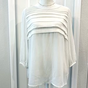Lift Cream Sheer Blouse
